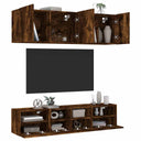 vidaXL 5-piece TV Cabinet Set Engineered Wood White