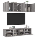 vidaXL 5-piece TV Cabinet Set Engineered Wood White