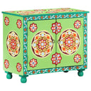 vidaXL Hand-Painted Sideboard 70x35x60 cm Solid Mango Wood Multicolored