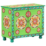 vidaXL Hand-Painted Sideboard 70x35x60 cm Solid Mango Wood Multicolored