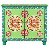 vidaXL Hand-Painted Sideboard 70x35x60 cm Solid Mango Wood Multicolored