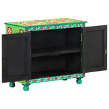 vidaXL Hand-Painted Sideboard 70x35x60 cm Solid Mango Wood Multicolored