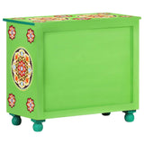 vidaXL Hand-Painted Sideboard 70x35x60 cm Solid Mango Wood Multicolored
