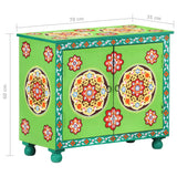 vidaXL Hand-Painted Sideboard 70x35x60 cm Solid Mango Wood Multicolored