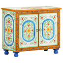 vidaXL Hand-Painted Sideboard 70x35x60 cm Solid Mango Wood Multicolored