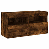 vidaXL 5-delige Tv-wandmeubelset met LED bewerkt hout sonoma eiken