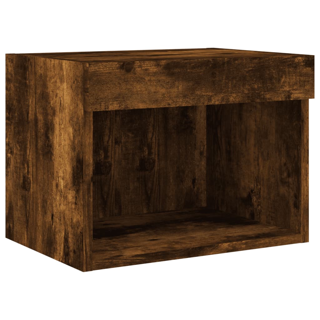 vidaXL 5-delige Tv-wandmeubelset met LED bewerkt hout sonoma eiken