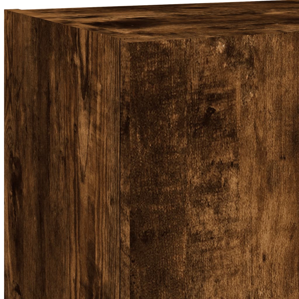 vidaXL 5-delige Tv-wandmeubelset met LED bewerkt hout sonoma eiken