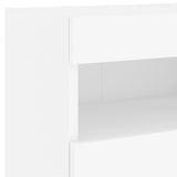 vidaXL 5-delige Tv-wandmeubelset met LED-verlichting bewerkt hout wit