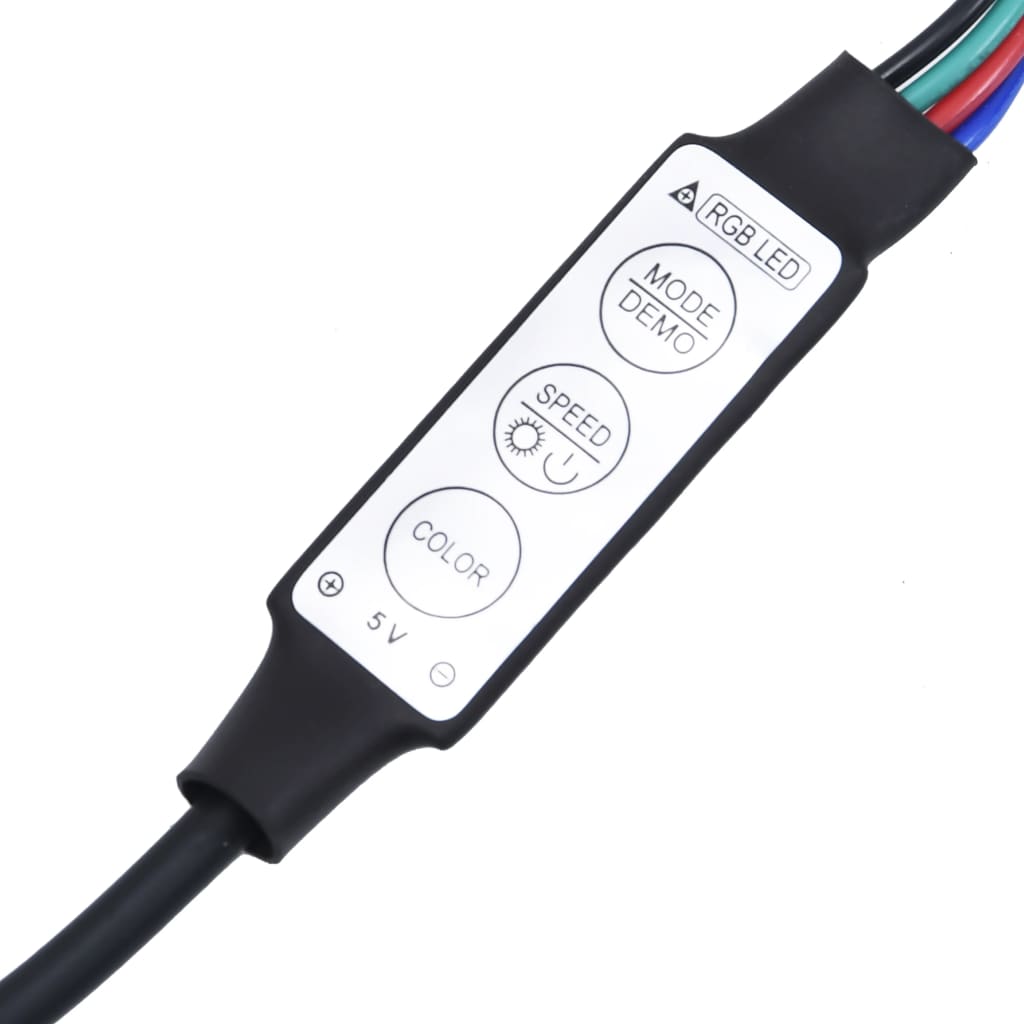 vidaXL 3-delige tv-wandmeubelset met LED-verlichting wit