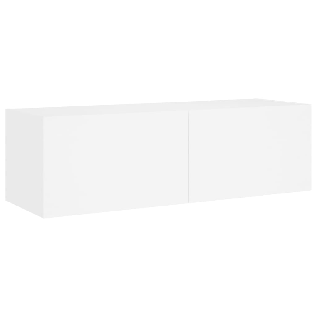 vidaXL 3-delige tv-wandmeubelset met LED-verlichting wit