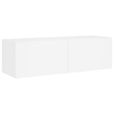 vidaXL 3-delige tv-wandmeubelset met LED-verlichting wit