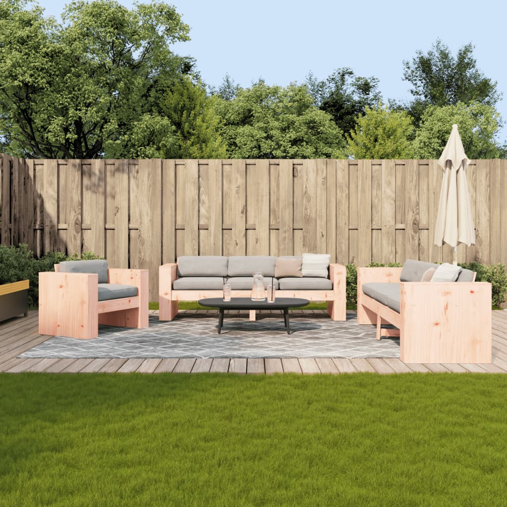 vidaXL 2-delige Loungeset massief grenenhout wit