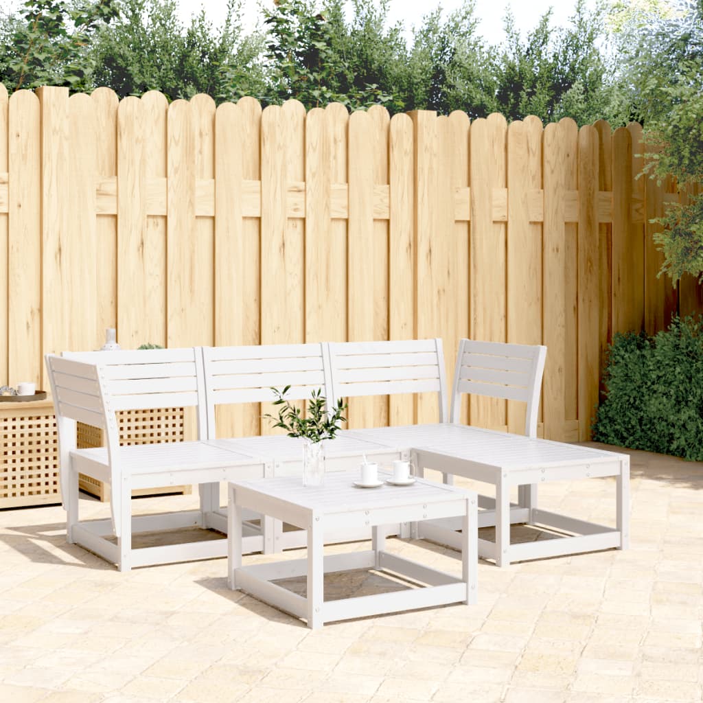 vidaXL 4-delige Loungeset massief grenenhout