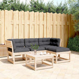 vidaXL 4-delige Loungeset massief grenenhout