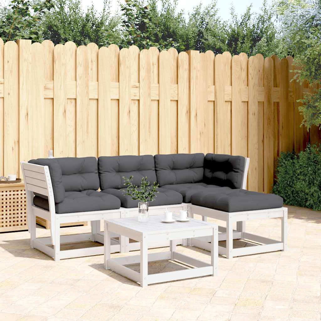 vidaXL 4-delige Loungeset massief grenenhout