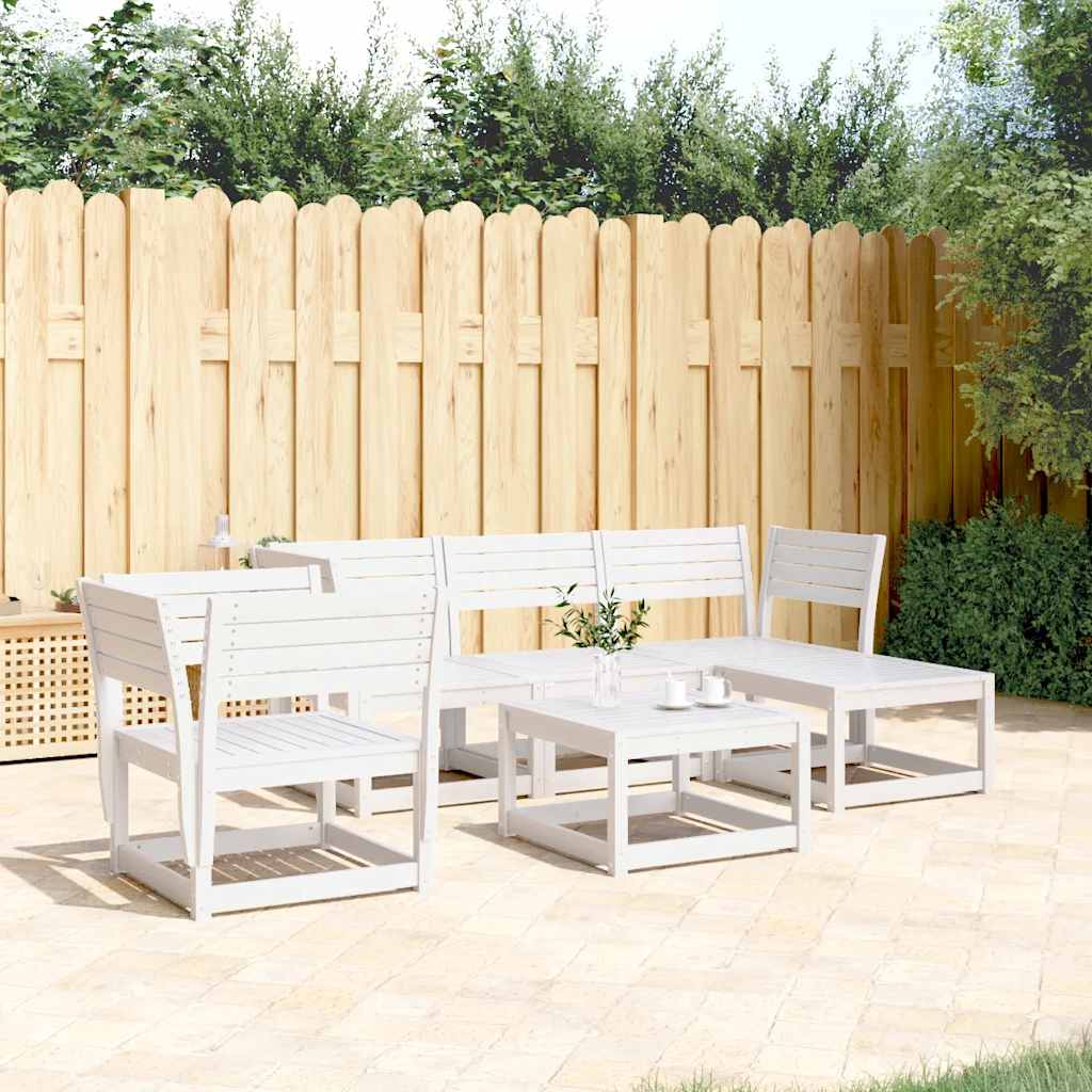 vidaXL 5-delige Loungeset massief grenenhout