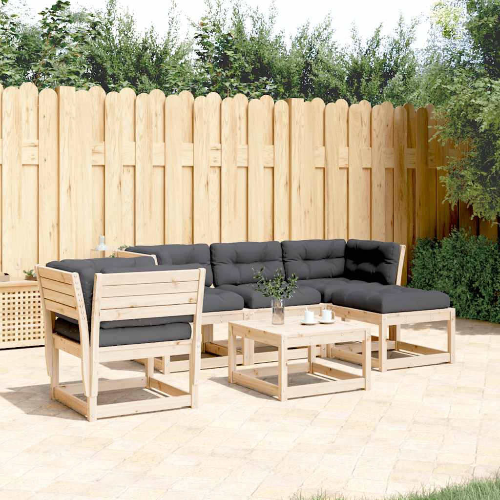 vidaXL 5-delige Loungeset massief grenenhout