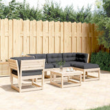 vidaXL 5-delige Loungeset massief grenenhout
