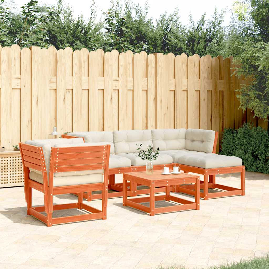 vidaXL 5-delige Loungeset massief grenenhout