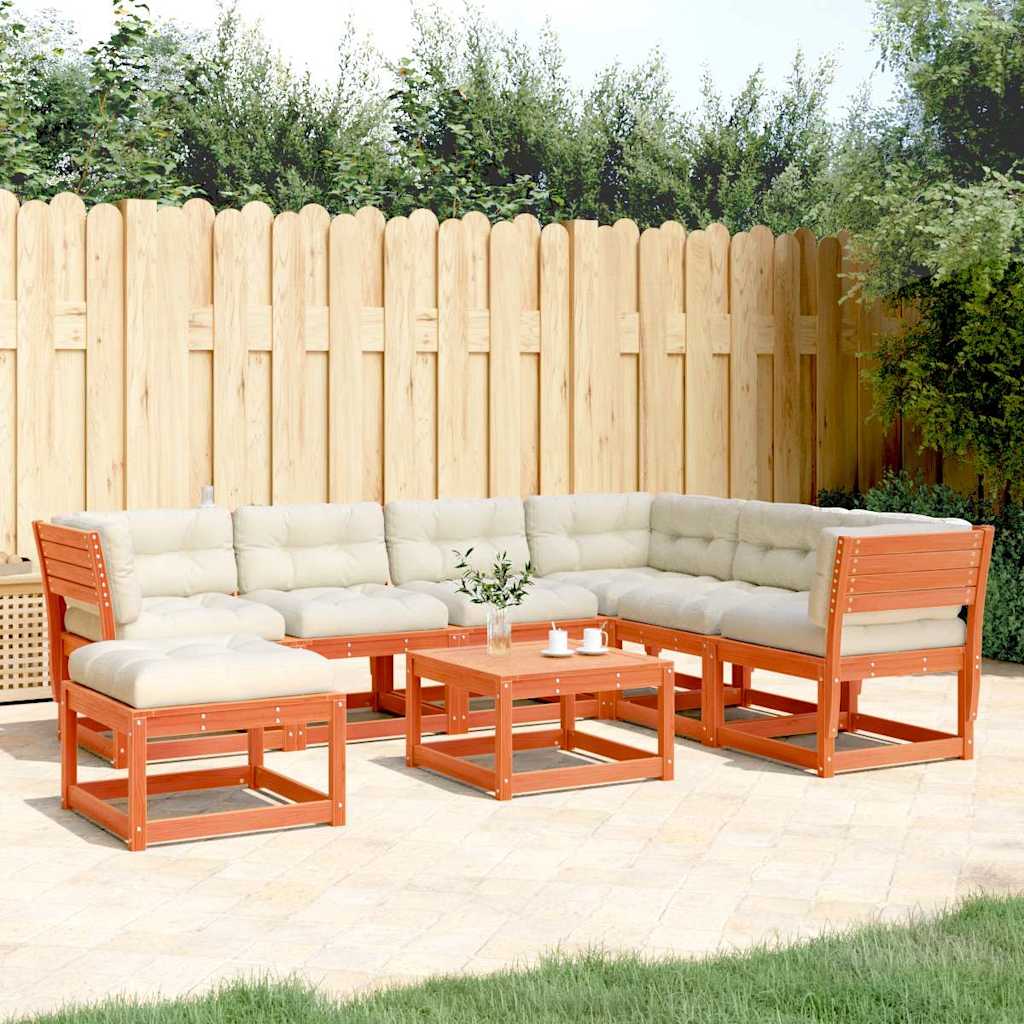 vidaXL 7-Piece Lounge Set with Cushions Solid Pine Wood