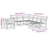 vidaXL 8-delige Loungeset massief grenenhout