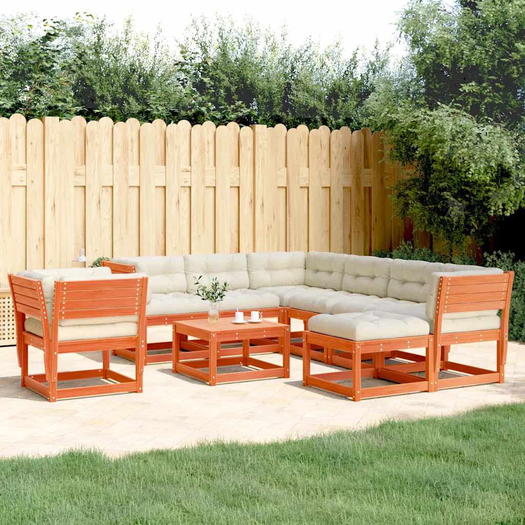 vidaXL 8-delige Loungeset massief grenenhout