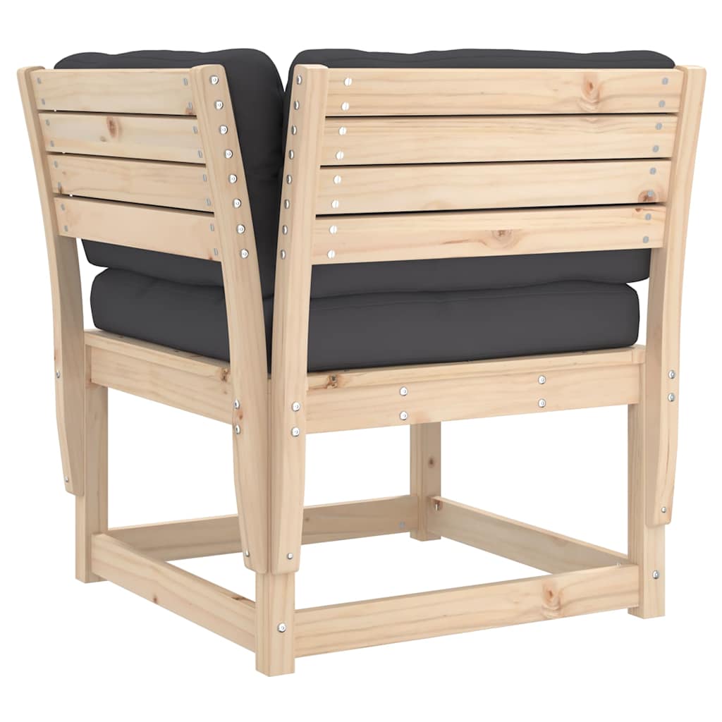 vidaXL 8-delige Loungeset met kussens massief grenenhout
