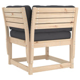 vidaXL 8-delige Loungeset met kussens massief grenenhout