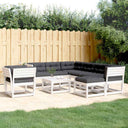 vidaXL 8-delige Loungeset met kussens massief grenenhout
