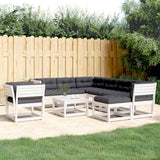 vidaXL 8-delige Loungeset met kussens massief grenenhout