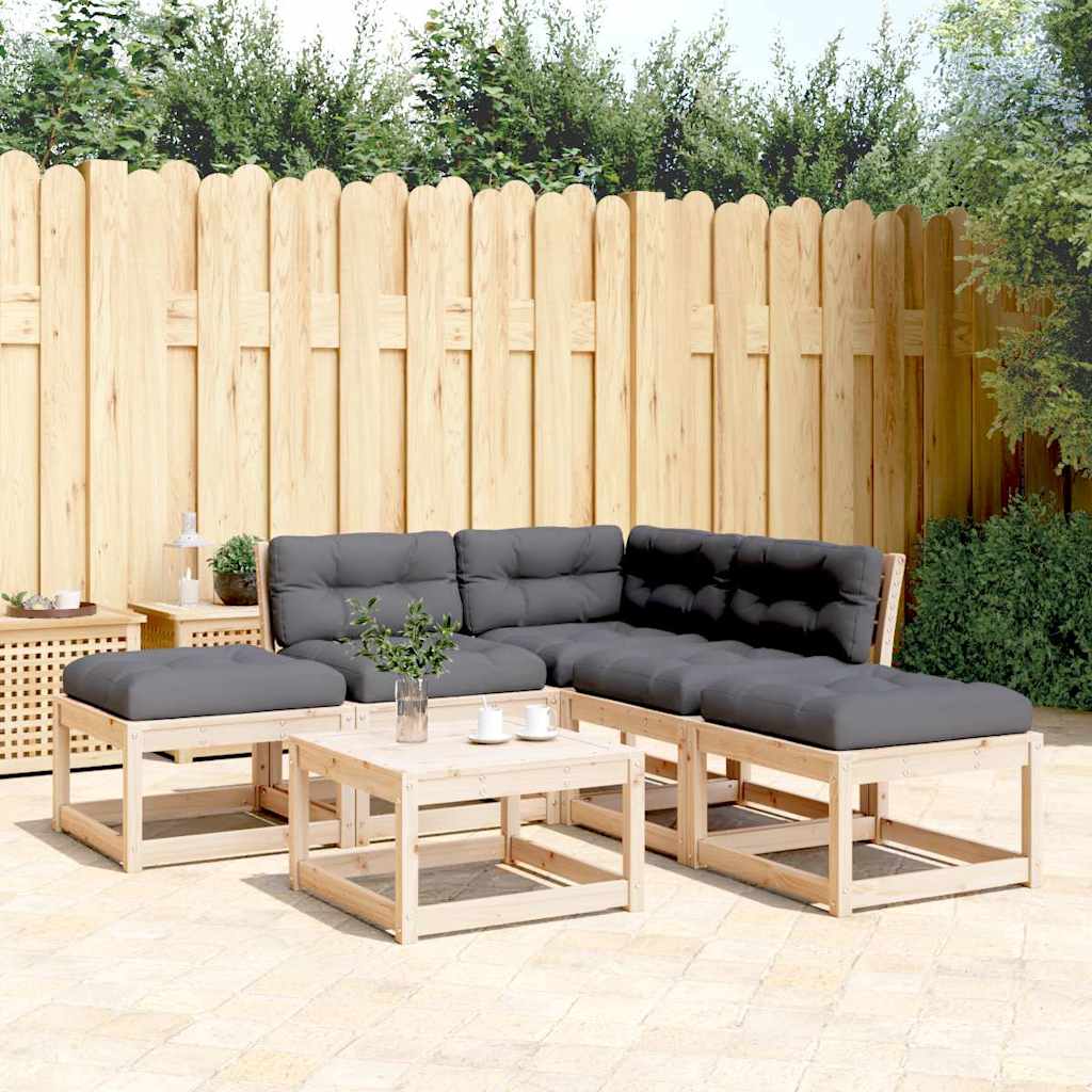 vidaXL 5-Piece Lounge Set Solid Pine Wood
