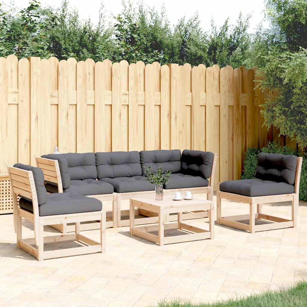 vidaXL 5-delige Loungeset massief grenenhout