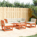 vidaXL 5-delige Loungeset met kussens massief grenenhout
