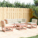 vidaXL 5-delige Loungeset met kussens massief grenenhout