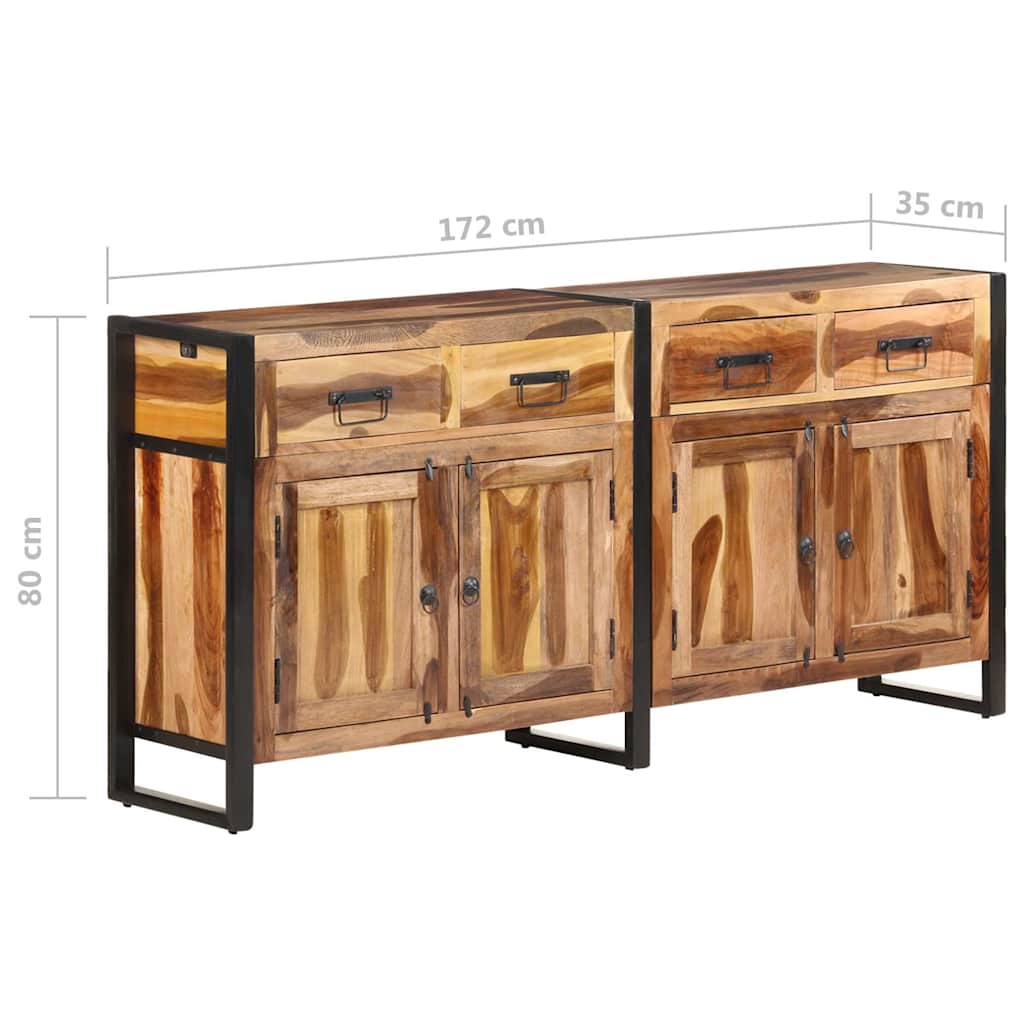vidaXL Sideboard 172x35x80 cm solid mango wood