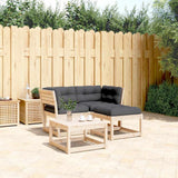vidaXL 3-delige Loungeset massief grenenhout