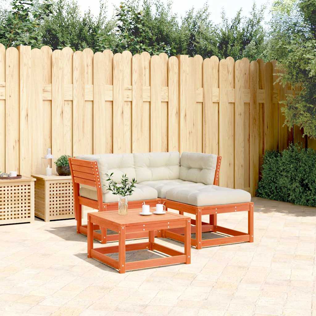 vidaXL 3-delige Loungeset massief grenenhout