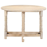 vidaXL Dining Table Round 110x76 cm Solid Mango Wood