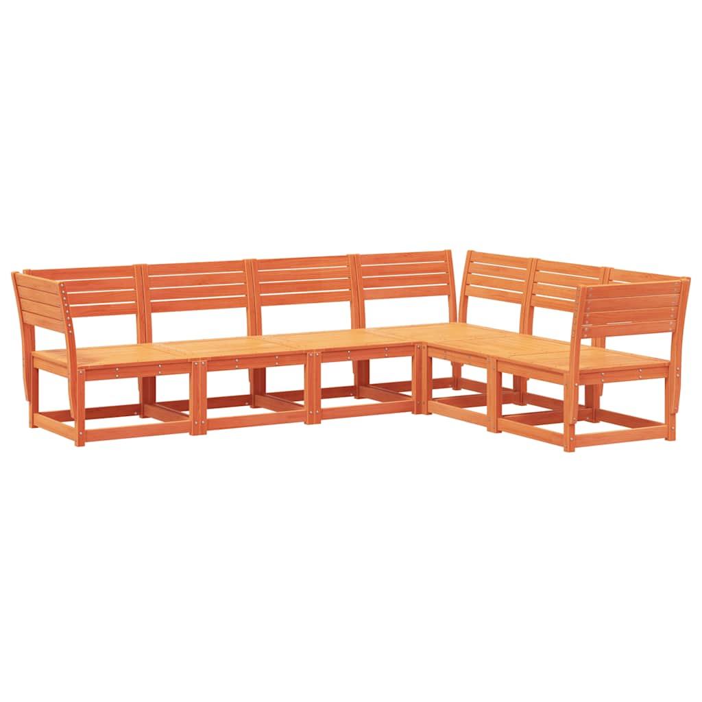 vidaXL 6-Piece Solid Pine Wood Lounge Set