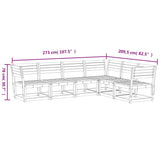 vidaXL 6-Piece Solid Pine Wood Lounge Set