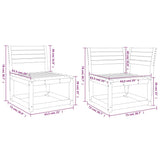 vidaXL 6-Piece Solid Pine Wood Lounge Set