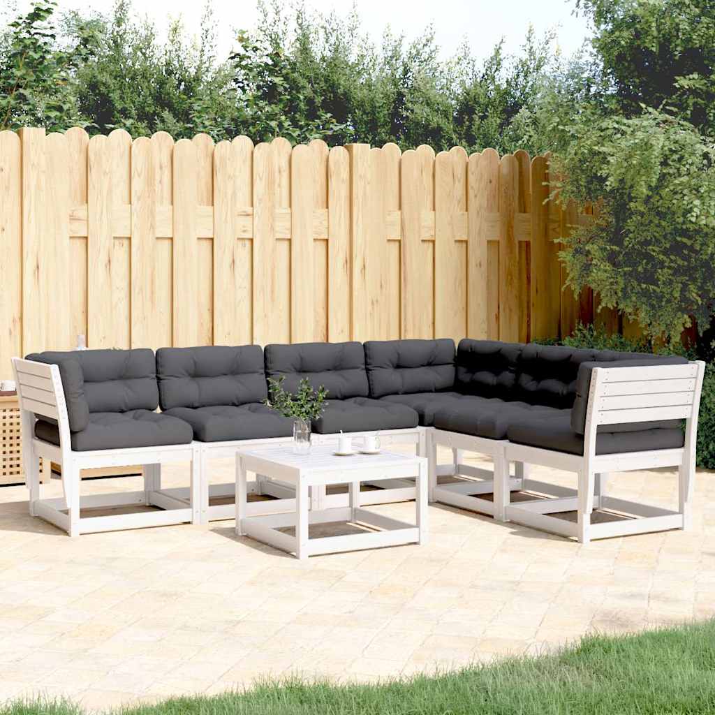 vidaXL 6-Piece Solid Pine Wood Lounge Set