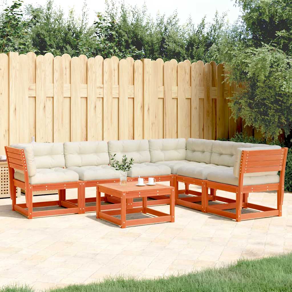 vidaXL 6-Piece Solid Pine Wood Lounge Set