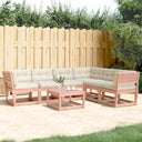vidaXL 6-delige Loungeset met kussens massief grenenhout