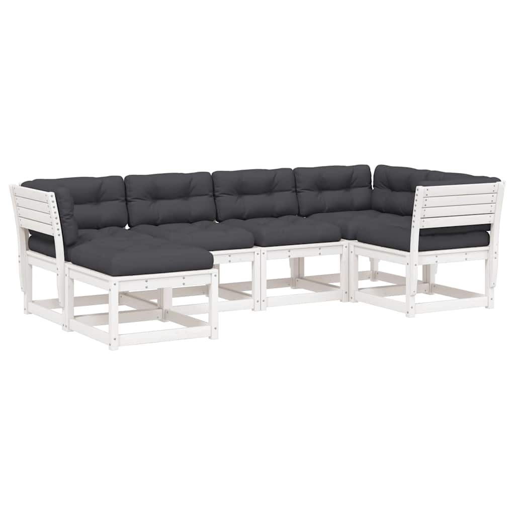 vidaXL 6-Piece Lounge Set Solid Pine Wood