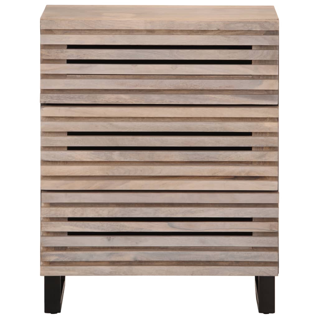 vidaXL Dressoirs 2 st 60x34x75 cm massief ruw mangohout