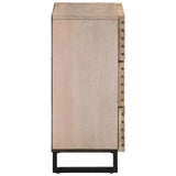 vidaXL Dressoirs 2 st 60x34x75 cm massief ruw mangohout