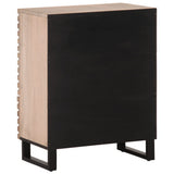 vidaXL Dressoirs 2 st 60x34x75 cm massief ruw mangohout