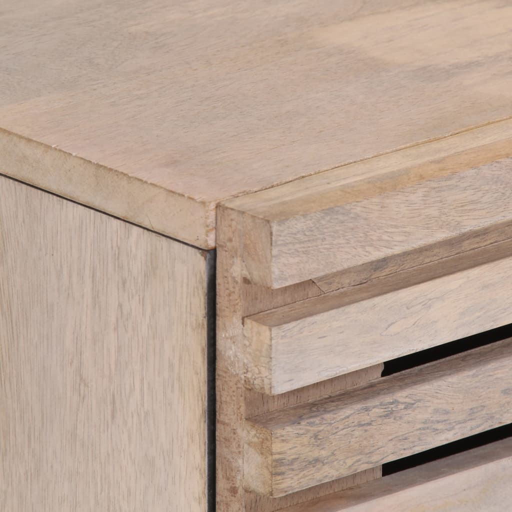 vidaXL Dressoirs 2 st 60x34x75 cm massief ruw mangohout